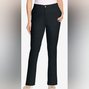 Woman Within black cotton 5-pocket natural fit pants, 22W, NWOT